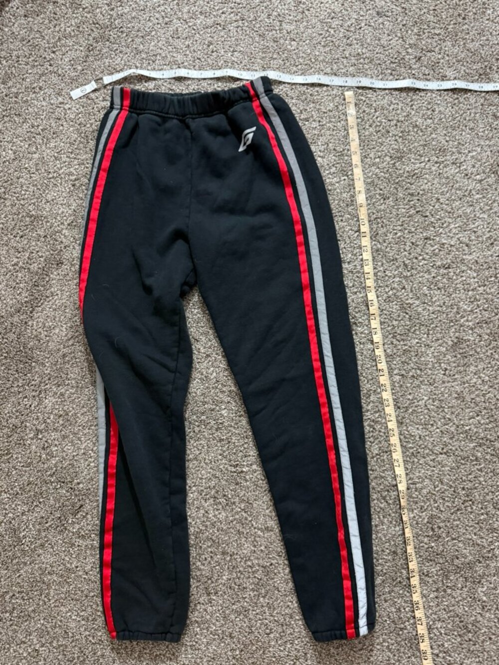 I.AM.GIA Womens Black Red Stripe Track Pants Joggers Size XS